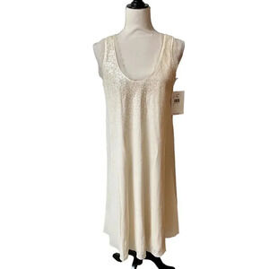 Nicole Miller Cream Silk Sequin Mini Dress M NWT $410 Party Holiday Cocktail